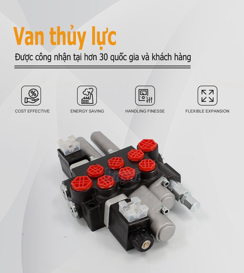 P40-BOT-BQTW1-DCOT Nam châm điện (Solenoid) và Cáp điều khiển 3 ống Van điều hướng